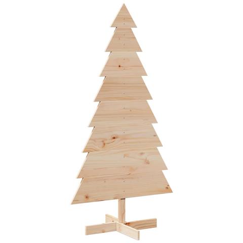 Albero Di Natale Decorativo In Legno 150 Cm Legno Massello Pino - Foto 2