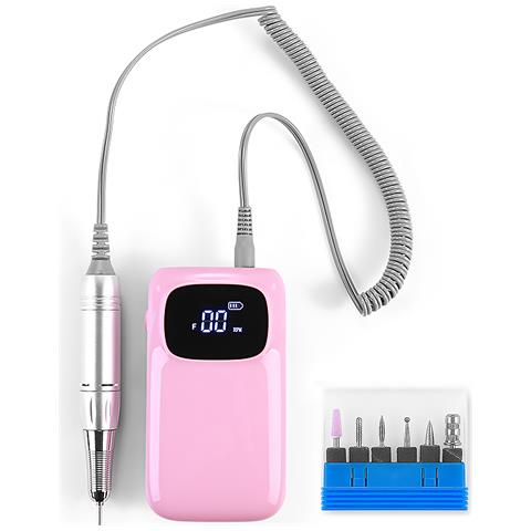 Lucidatrice Per Unghie Da 25w Con Batteria Ricaricabile, Fino A 35.000rpm. Velocità Regolabile. Include 6 Testine Di Lucidatura E 6 Lime. - Foto 1