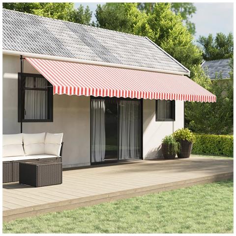 Tessuto di Ricambio per Tenda Strisce Rosse e Bianche 6x3 m - Foto 2