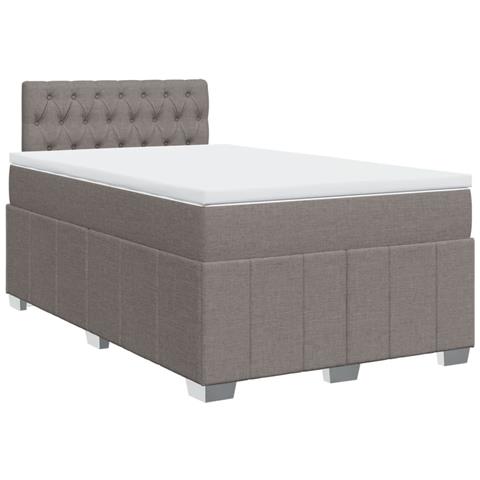 Giroletto a Molle con Materasso Tortora 120x190 cm in Tessuto - Foto 1