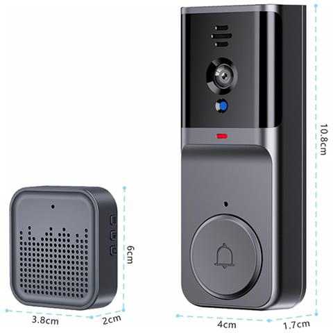 Videocitofono Connesso Wi-fi Con Campanello Xring Ip65 Rilevamento Movimento Notturno - Foto 3