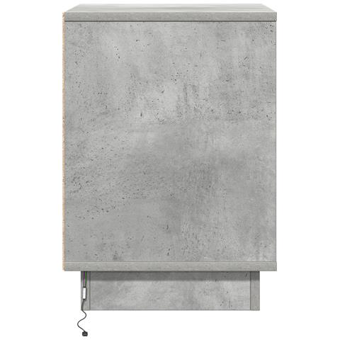 Comodini con luci LED 2 pz Grigio cemento 39x34.5x50 cm - Foto 9
