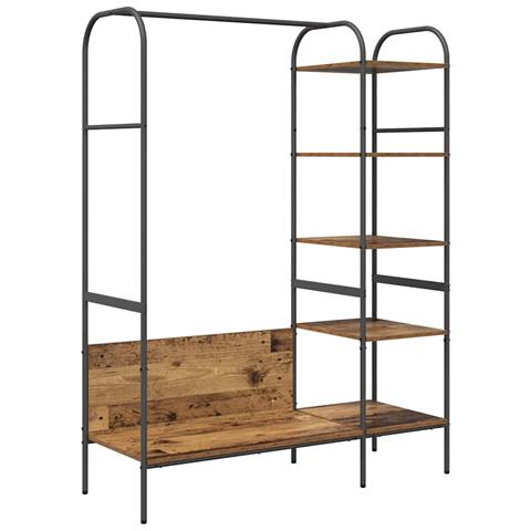 Stendibiancheria Marrone 120 x 44 x 160 cm Legno multistrato - Foto 1