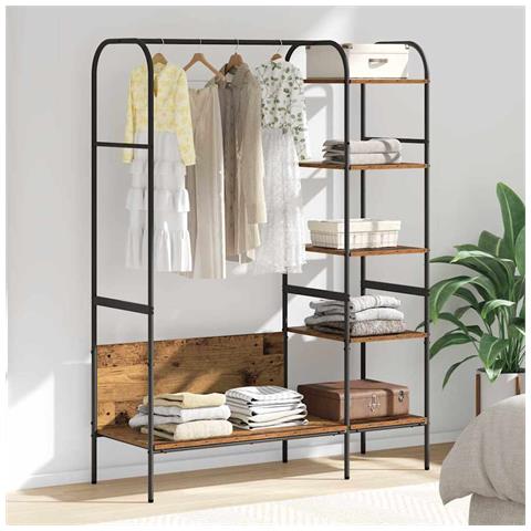 Stendibiancheria Marrone 120 x 44 x 160 cm Legno multistrato - Foto 2