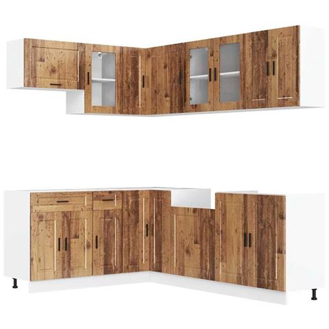 Set Mobili da Cucina 11 pz Porto Legno Antico in Truciolato - Foto 1