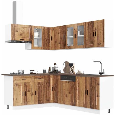 Set Mobili da Cucina 11 pz Porto Legno Antico in Truciolato - Foto 2