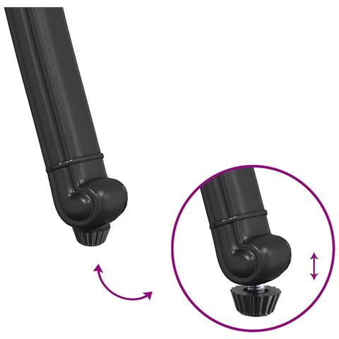 Sedia da Giardino 2 pcs Nero 55 x 56.5 x 91cm Alluminio - Foto 9