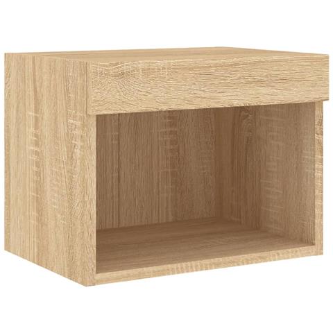 Mobili TV a Muro con LED 5pz Rovere Sonoma Legno Multistrato - Foto 9