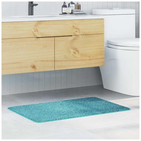 Tappeto da bagno Turchese 60 x 90 cm Polipropilene - Foto 2