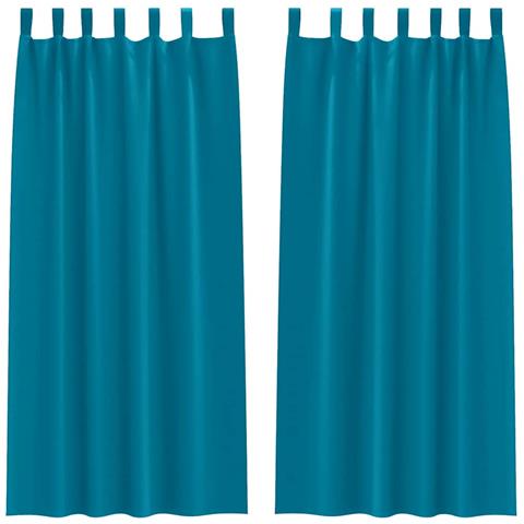 Tende con tende 2 pcs Turchese Poliestere - Foto 1