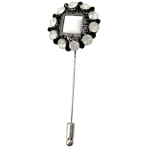 Spilla Opal Noir Con Cristalli Sw In Argento 10µ - Foto 1