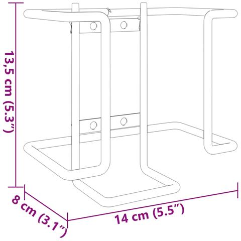 Supporto per Sale da Leccare Nero in Acciaio - Foto 7