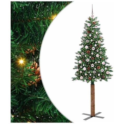 Albero di Natale snodato con 300 LED con supporto Verde 210 cm - Foto 1