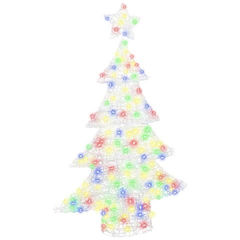 Albero di Natale con 100 LED Multicolore 120 cm Acrilico - Foto 1