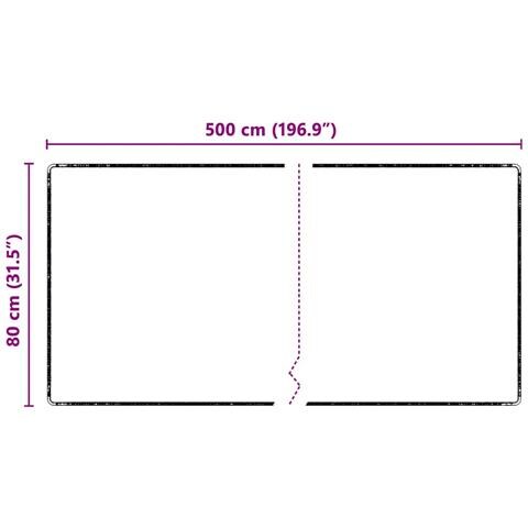 Runner in Moquette Nero 80 x 500 cm 100% Polipropilene Tuft - Foto 7