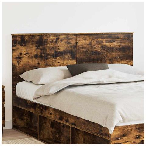 Testiera con testiera Rovere fumé 150 cm Legno multistrato - Foto 2