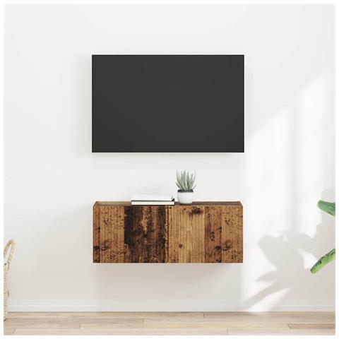Mobile TV da parete 2 pcs Legno vecchio 60 x 31 x 29.5 cm - Foto 2