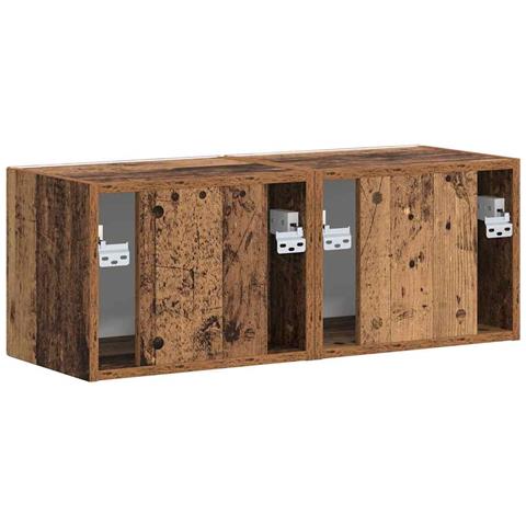 Mobile TV da parete 2 pcs Legno vecchio 60 x 31 x 29.5 cm - Foto 9