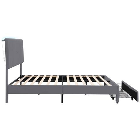 Letto Multifunzionale Con Led, Usb E Ampio Cassetto Estraibile - Foto 2