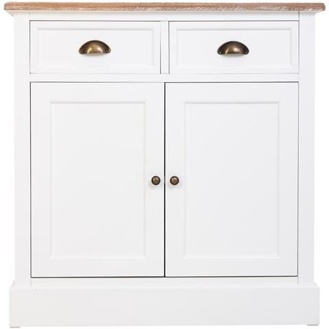 Mobile Da Ingresso In Legno Bianco 2 Cassetti E 2 Ante 82x39,5x80h Cm - Foto 2