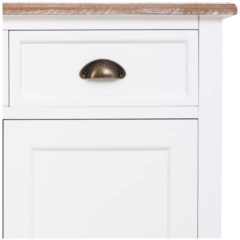 Mobile Da Ingresso In Legno Bianco 2 Cassetti E 2 Ante 82x39,5x80h Cm - Foto 8