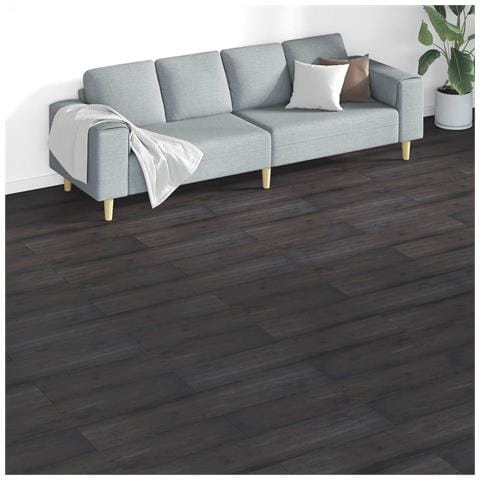 Tavole per Pavimenti 18 pcs Grigio scuro 5,26 m² PVC - Foto 2