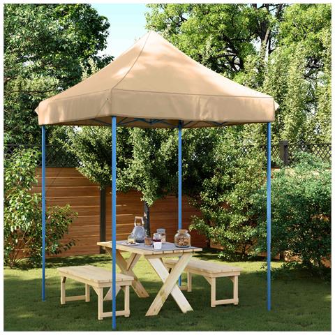 Tenda Party Beige 200 x 200 x 306 cm Tessuto Oxford - Foto 2