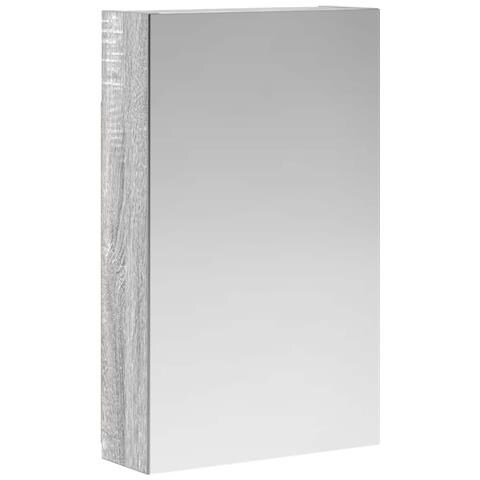 Mobiletto per specchio da bagno Grigio Sonoma 30 x 10,5 x 50 cm - Foto 1
