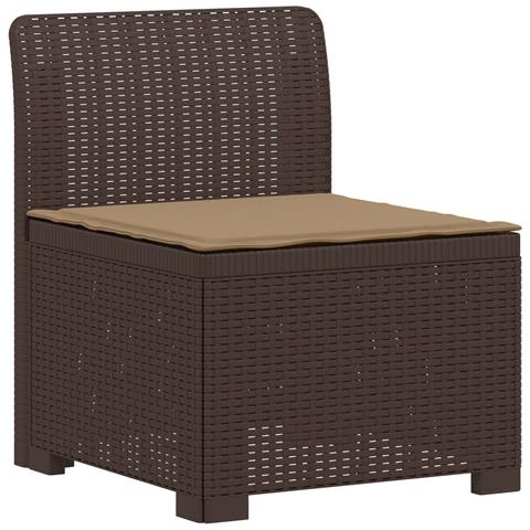 Divano da Giardino a 1 Posto con Cuscino Aspetto Rattan PP - Foto 1