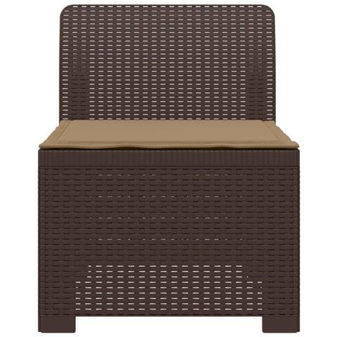 Divano da Giardino a 1 Posto con Cuscino Aspetto Rattan PP - Foto 2