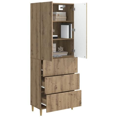Set di armadi 2 pcs 66 x 34,5 x 90 cm Legno ingegnerizzato - Foto 2