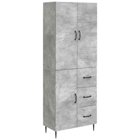 Set di armadi 2 pcs Grigio Cemento 66 x 34,5 x 89,5 cm - Foto 1