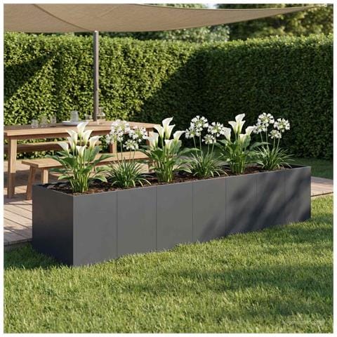 Vaso da giardino Antracite 280 x 80 x 60 cm - Foto 2