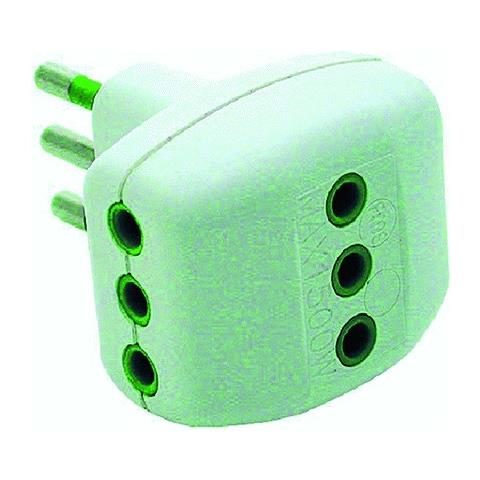 IPW-TRP10 - Adattatore triplo - Spina 2P+T-Presa 2P+T 10A - Foto 2