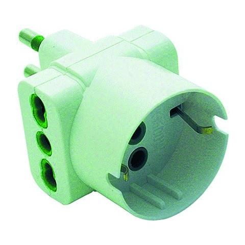 IPW-TRP10 - Adattatore triplo - Spina 2P+T-Presa 2P+T 10A - Foto 4