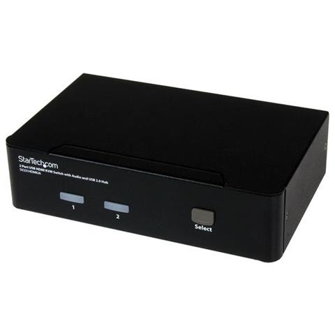 Switch KVM HDMI USB 2 porte, con audio e hub USB 2.0 - Foto 1