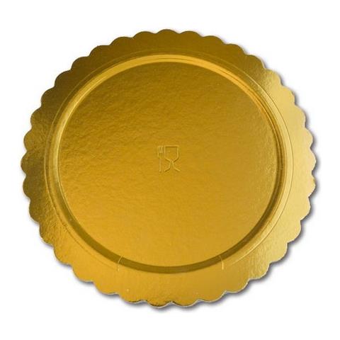 Confezione 3 Vassoi Carta Tondi Cm31 Gold Decori Da Tavola - Foto 3