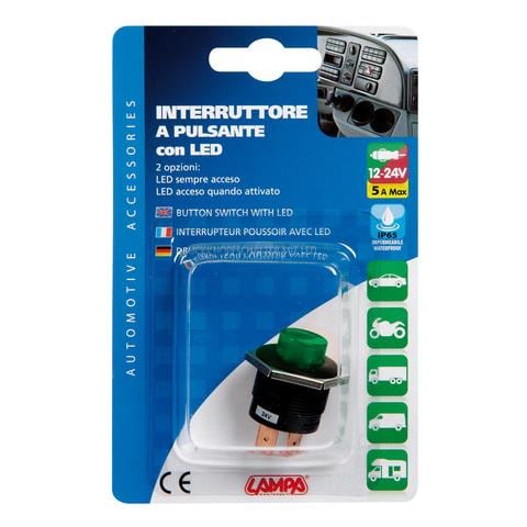 Interruttore Pulsante 12/24v Con Led Verde - Foto 2