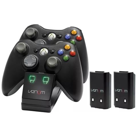 Twin Charging Cradle Black Docking Station Xbox 360 - Foto 1