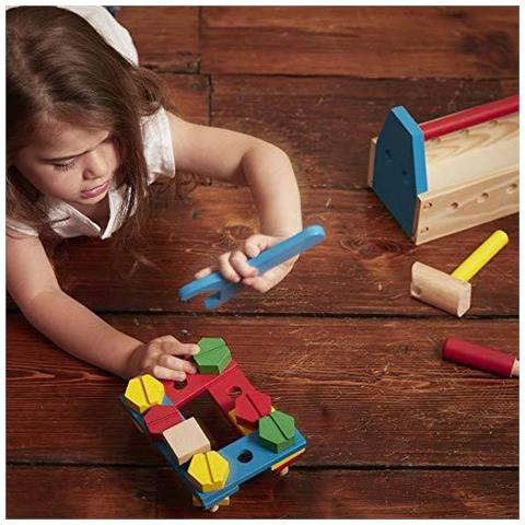 Melissa & Doug- Kit Di Attrezzi Portatile Costruzione Gioco In Legno, 10494 - Foto 8