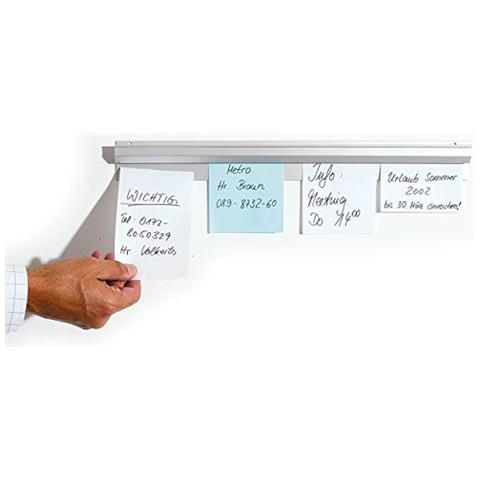 Magnetoplan Cattura Ball Astina Da Parete Porta-appunti, Mm In Alluminio Anodizzato, 1000, Colore: Bianco - Foto 1