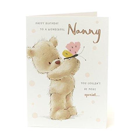 Nanny Birthday Card - Carta Regalo Per Lei - Regali Di Compleanno Per Lei - Orsacchiotto Compleanno Di Carte Per Nanny - Orsacchiotto Perfetto Per Granma Granny Nan Nanna - Foto 1