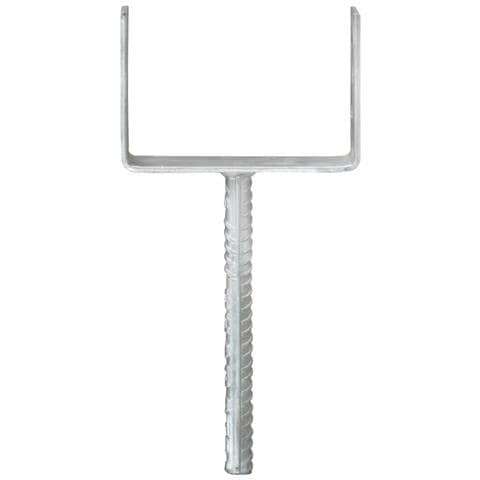 Picchetti Per Recinzione 6 Pz Argento 14x6x30cm Acciaio Zincato - Foto 2