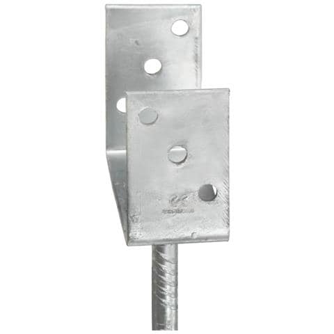 Picchetti Per Recinzione 6 Pz Argento 14x6x30cm Acciaio Zincato - Foto 7