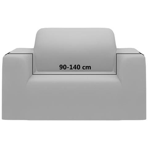Fodera Elasticizzata Per Divano In Jersey Di Poliestere Grigio - Foto 10