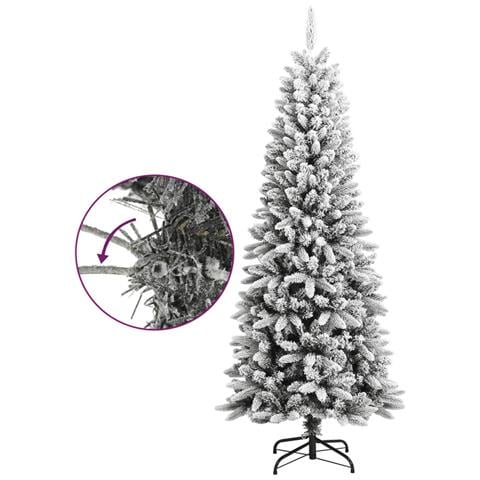 Albero Di Natale Artificiale Con Neve Floccata 180 Cm Pvc E Pe - Foto 2