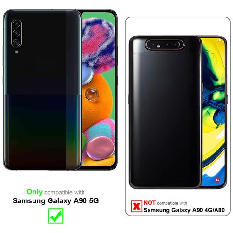 Cadorabo Custodia Compatibile Con Samsung Galaxy A90 5g In Lilla Scuro Fiore - Coperchio Protettivo In Design Floreale Con Chiusura Magnetica, Funzione Stand E Slot Per Carte - Foto 2