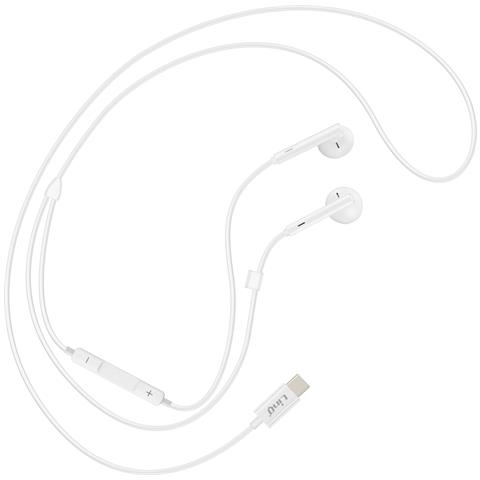 Auricolari Usb-c Con Pulsanti Di Controllo Lunghezza 1 Metro E 20, Bianco - Foto 1