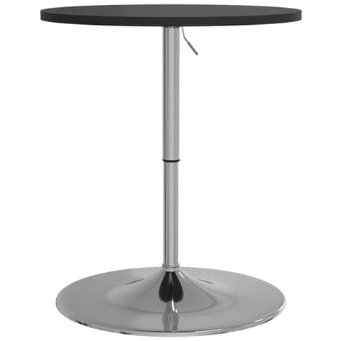 Tavolino Bar Nero 60x60x90 Cm Legno Multistrato Acciaio Cromato - Foto 2