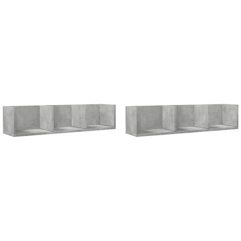 Mobili Parete 2 Pz Grigio Cemento 75x18x16,5 Cm In Multistrato - Foto 2